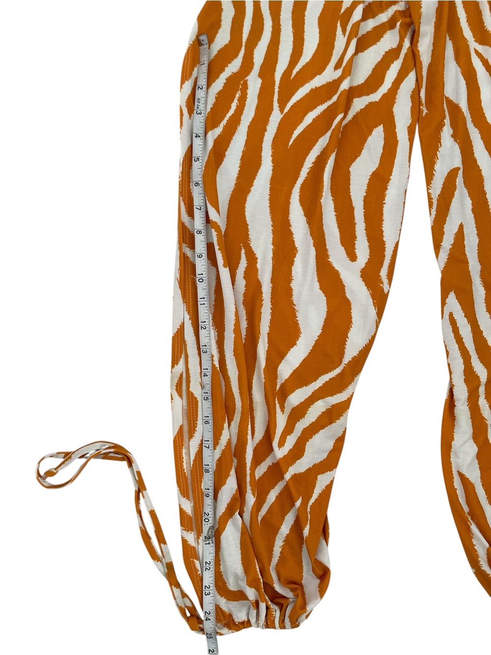 Goldtimeusa Orange & White Printed Jumpsuit - Picture 10 of 14